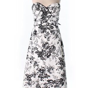 White House Black Market Strapless Floral Dress
